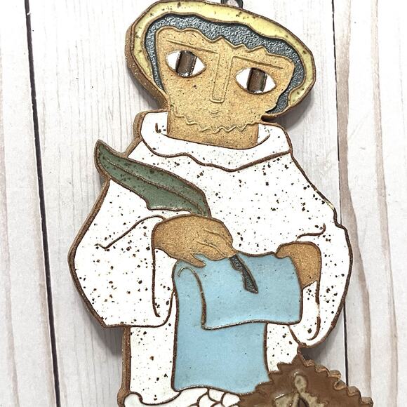 Saint Andrew's Abbey Ceramics St. Mark Evangelist Plaque Made in America 9" - Picture 3 of 6